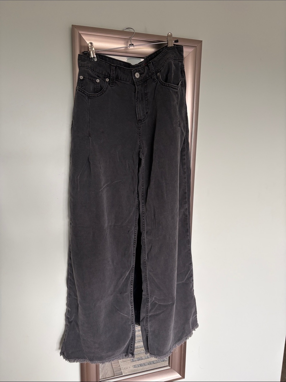Lucky Brand Black Wide-Leg Jeans
